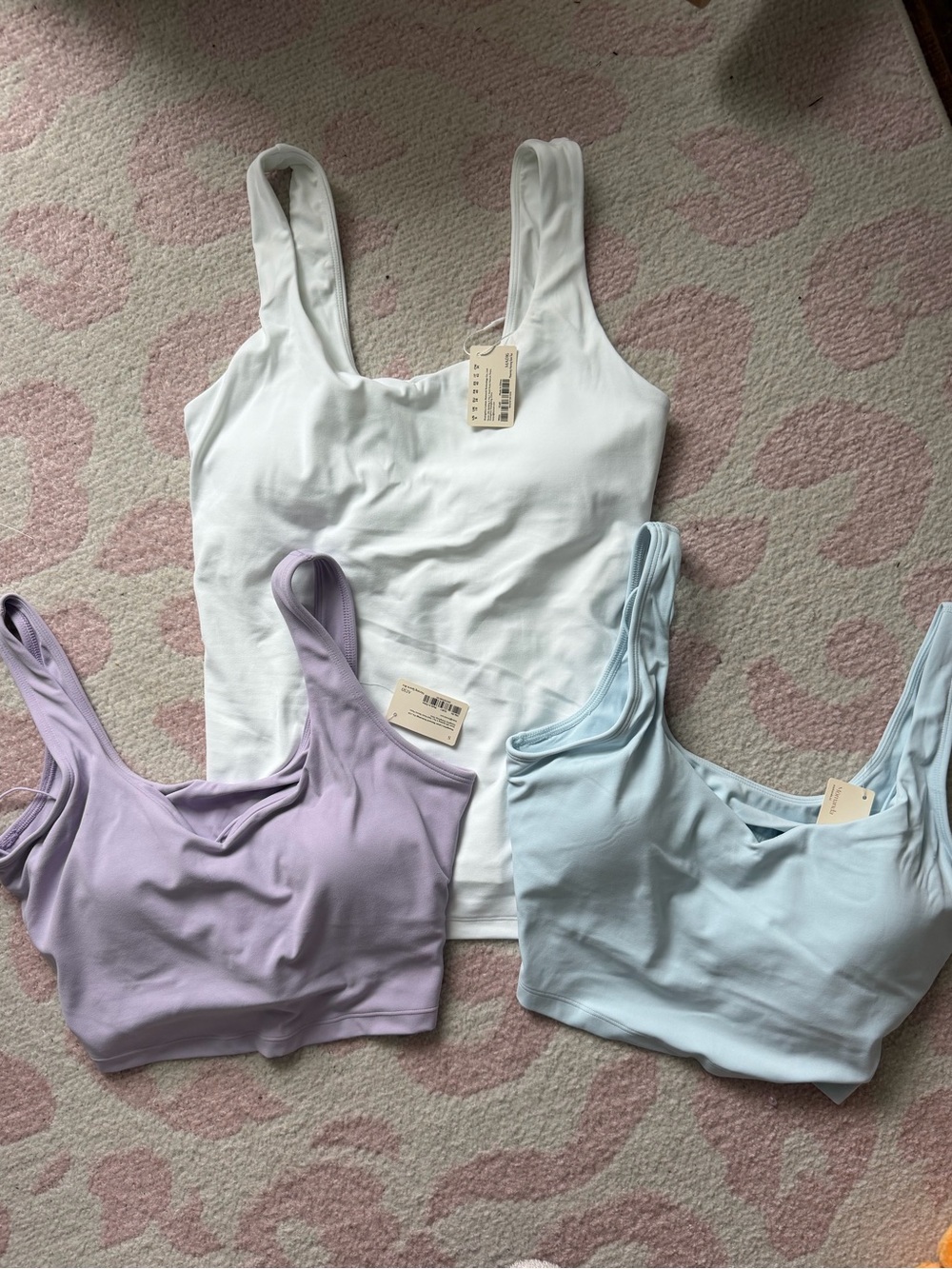 Momanda workout nursing tanks/bras— White, Lavender, Light Blue
